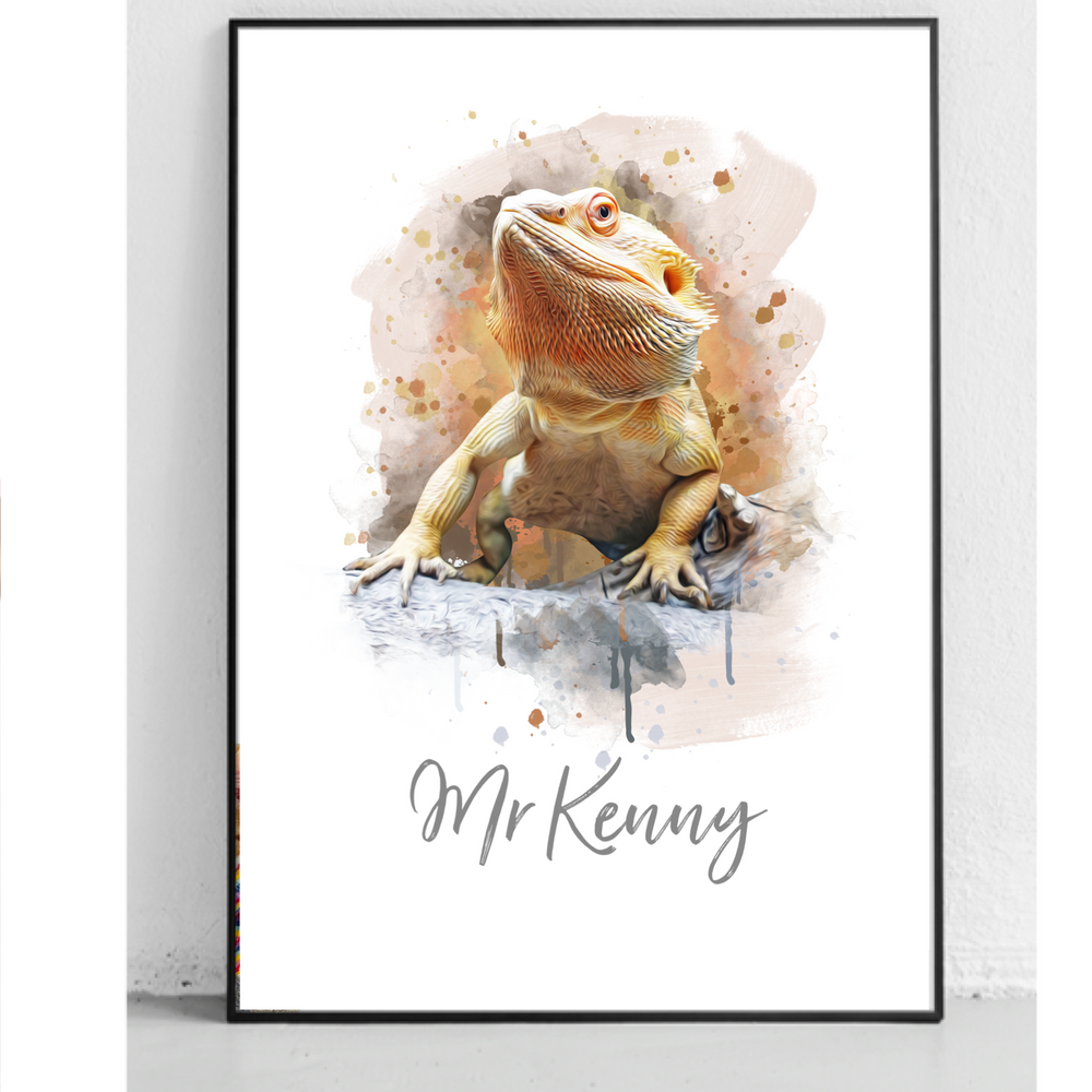 Paint Splat Pet Portrait Print Gift #4 image