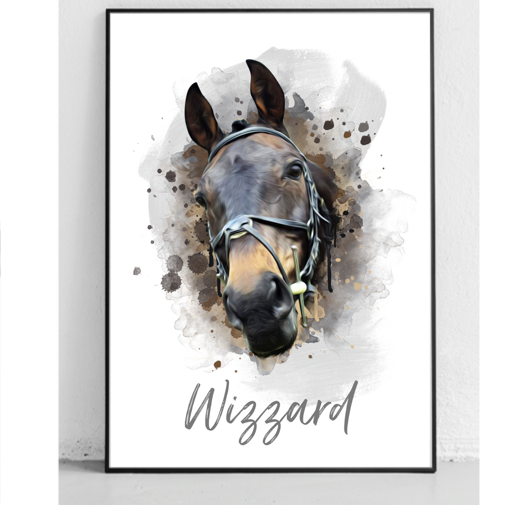 Paint Splat Pet Portrait Print Gift #7 image