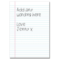 Fully Personalised Note Card
