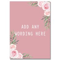 Personalised Flower Card