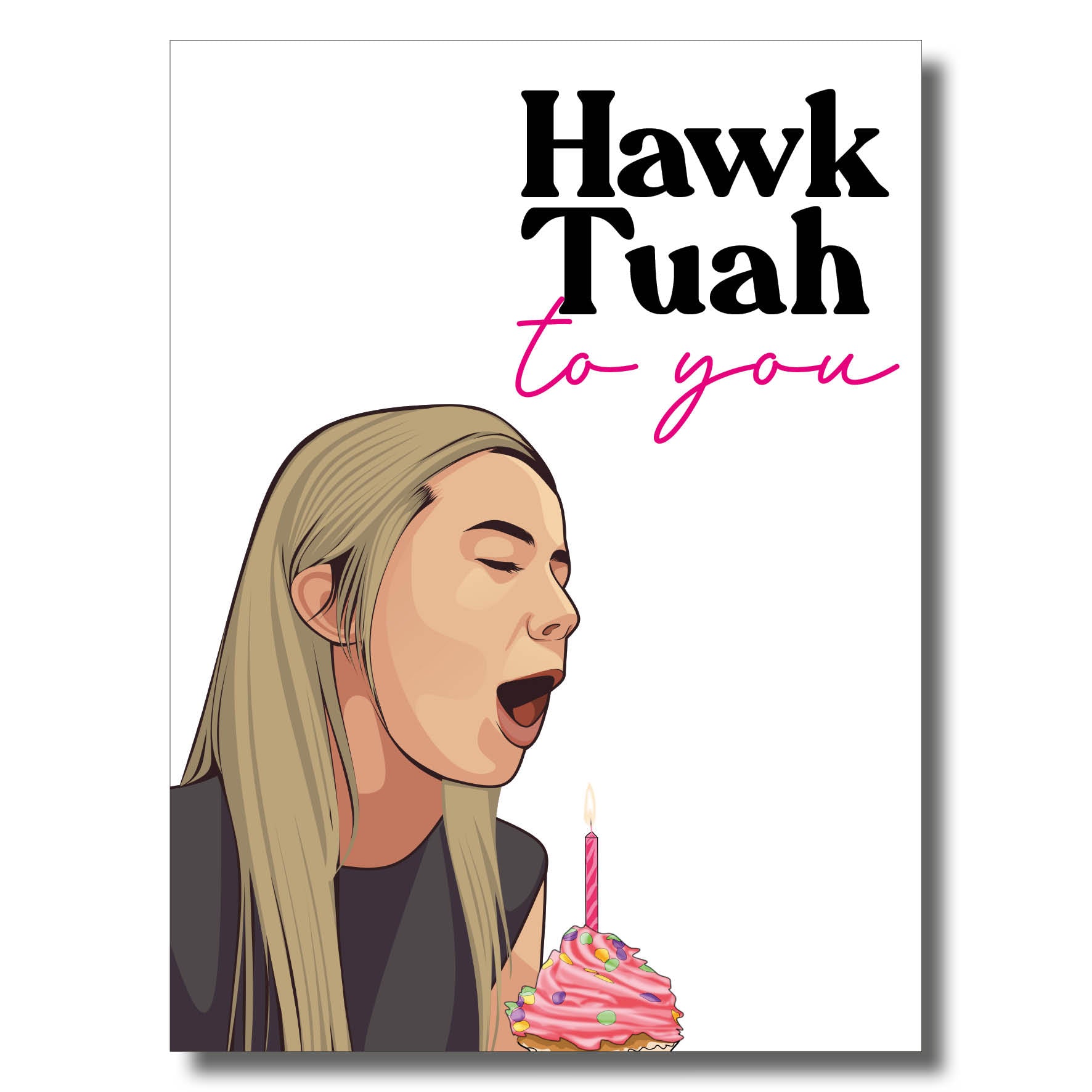 hawk tuah pokemon card Greeting Card Hawk Tuah