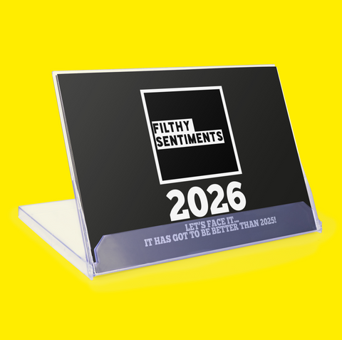 2026 Black Desktop Calendar