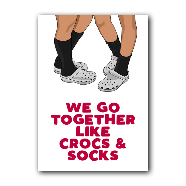 Socks and Crocs Card Hilarious card Funny Joke card