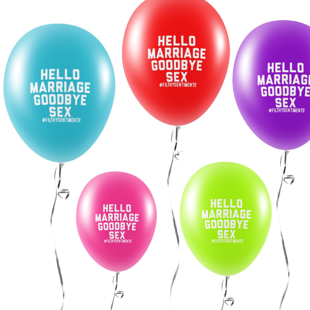 Hello Marriage Goodbye Sex Balloons (Pack Of 5)