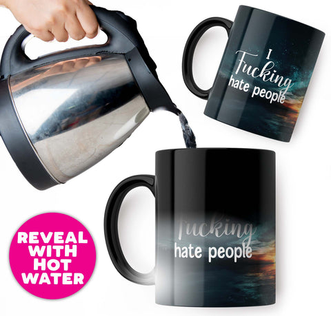 Sunset Fucking Hate People Heat Reveal Mug