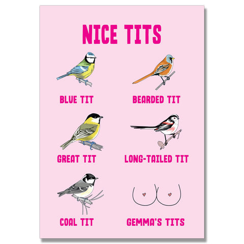 Personalised Tits Card