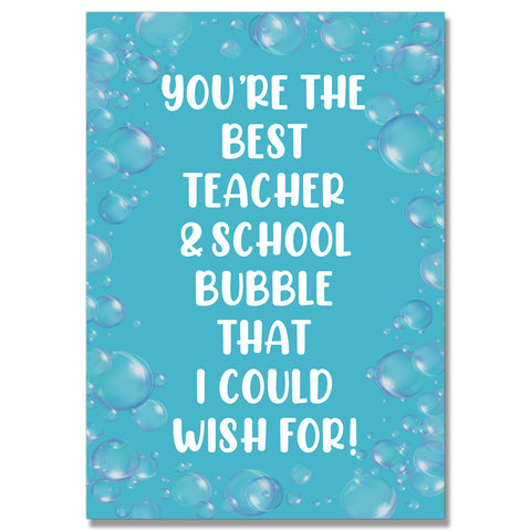 Best Teacher & Social Bubble Card