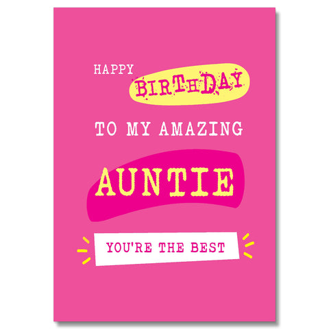 To My Amazing Auntie Birthday Card