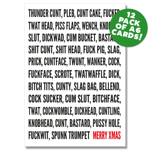 Merry Christmas Insult Card Pack